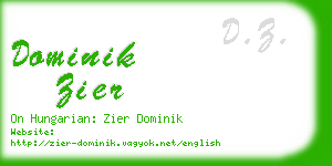 dominik zier business card
